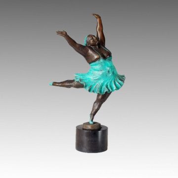 Estatua de Bailarina Squabby Señora Escultura de Bronce TPE-357